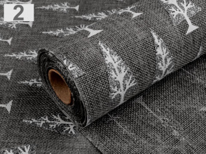 Imitace juty šíře 48 cm zimní stromeček