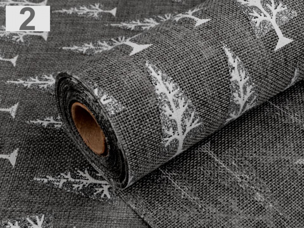 Imitace juty šíře 48 cm zimní stromeček