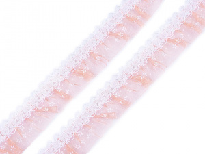 Volánkový prýmek s krajkou šíře 30 mm