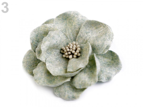 Vlněný květ s pestíky v barvě květu Ø65 mm