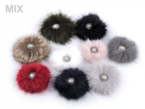 Kožešinová brož s klipem na obuv, na oděvy