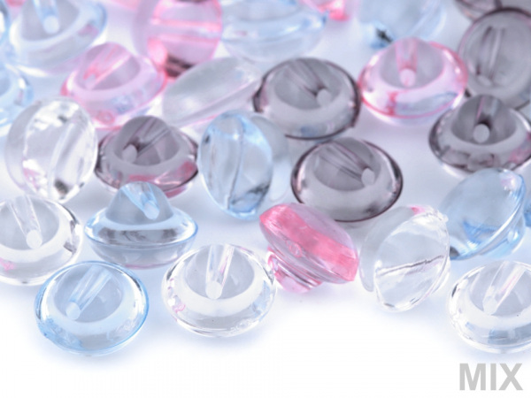 Knoflík transparent velikost 16"