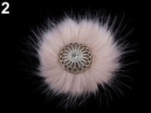 Kožešinová brož na patent na obuv, na oděvy