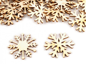 Dřevěná vločka Ø5 cm