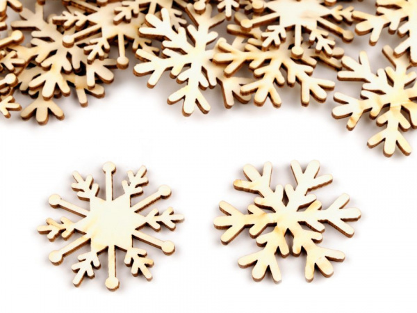 Dřevěná vločka Ø5 cm