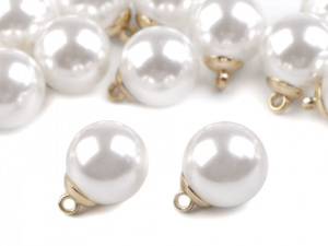 Perla s očkem / knoflík Ø18 mm