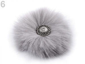 Kožešinová brož s klipem na obuv, na oděvy