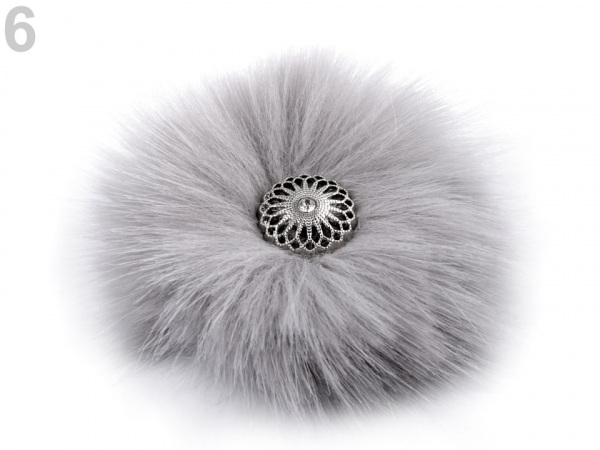 Kožešinová brož s klipem na obuv, na oděvy