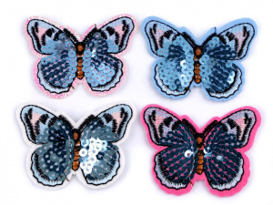 Nažehlovačka motýl s flitry