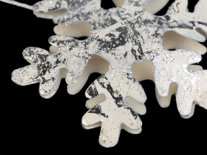 Kovová dekorace 3D vločky Ø7,4 cm