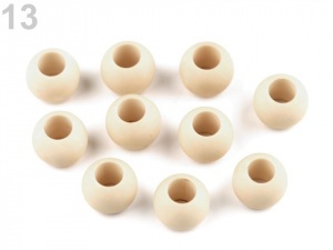 Plastové korálky matné s velkým průvlekem 10x12 mm