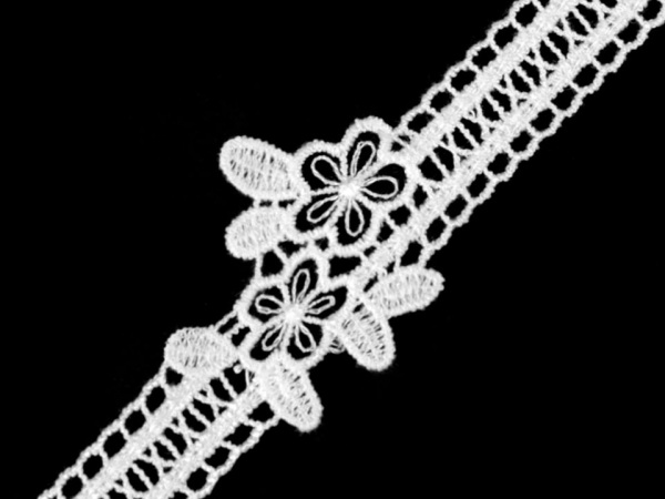 Vzdušná krajka / vsadka šíře 12 mm květy