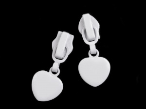 Jezdec ke spirálovým zipům 5 mm srdce