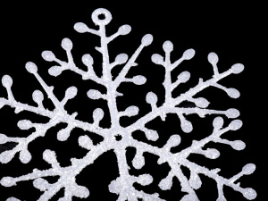 Vločka s glitry k zavěšení Ø8,5 cm menší