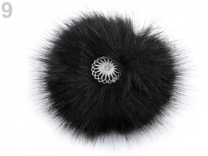 Kožešinová brož s klipem na obuv, na oděvy