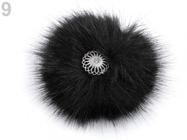 Kožešinová brož s klipem na obuv, na oděvy
