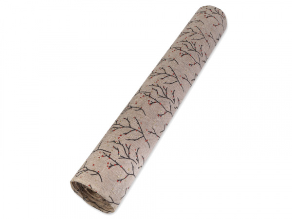 Imitace juty šíře 48 cm větvičky s glitry