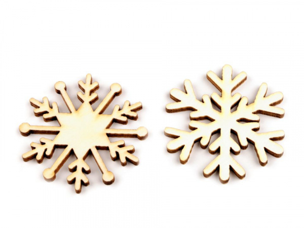 Dřevěná vločka Ø5 cm
