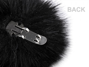 Kožešinová brož s klipem na obuv, na oděvy
