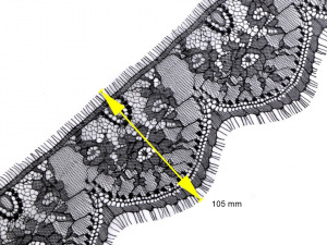 Francouzská krajka šíře 10,5 cm