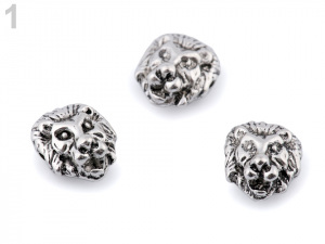 Kovový korálek lev, drak, panter