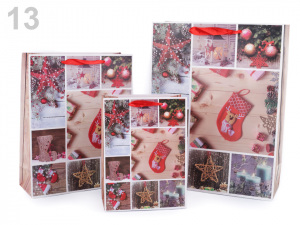 Dárková taška vánoční, sada 3 velikostí