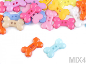 Knoflíky motýl, medvěd, květ, kost, šnek