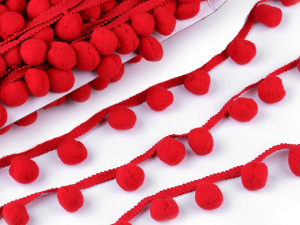 Prýmek šíře 35 mm s velkými bambulkami Ø20 mm