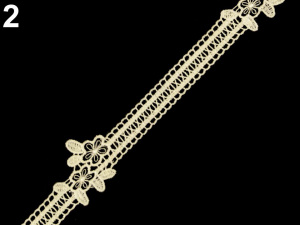 Vzdušná krajka / vsadka šíře 12 mm květy