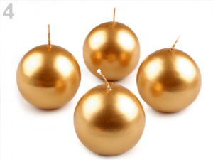 Adventní svíčky metalické koule