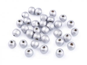 Dřevěné korálky metalické Ø10 mm