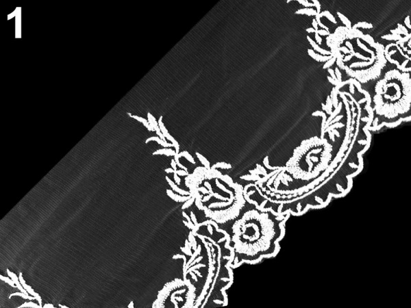 Krajka na monofilu šíře 16 cm