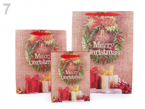 Dárková taška vánoční, sada 3 velikostí