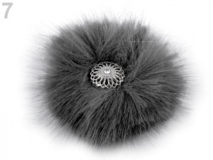 Kožešinová brož s klipem na obuv, na oděvy