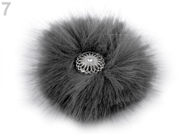 Kožešinová brož s klipem na obuv, na oděvy