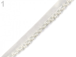 Prýmek / paspulka s perlami šíře 14 mm