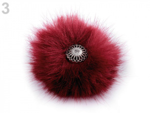 Kožešinová brož s klipem na obuv, na oděvy