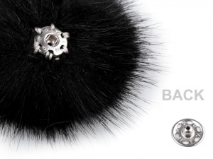 Kožešinová brož na patent na obuv, na oděvy