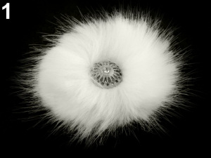 Kožešinová brož s klipem na obuv, na oděvy