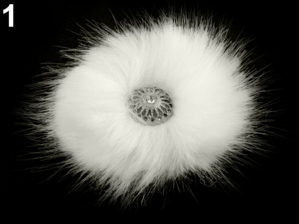 Kožešinová brož s klipem na obuv, na oděvy