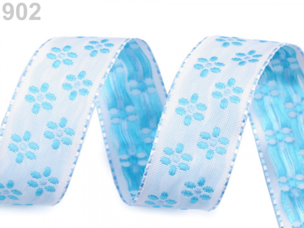 Stuha s vlascem květy šíře 25 mm