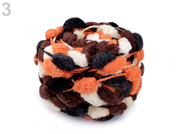 Pletací příze s bambulkami 120 g