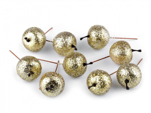 Vánoční dekorace jablko s glitry