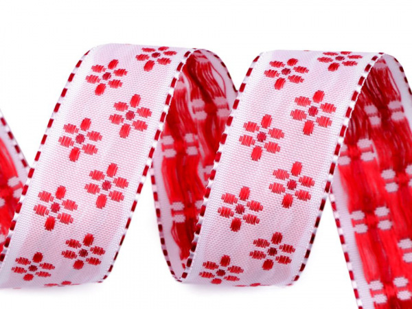 Stuha s vlascem květy šíře 25 mm