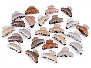 Skřipec do vlasů dekor dřevo