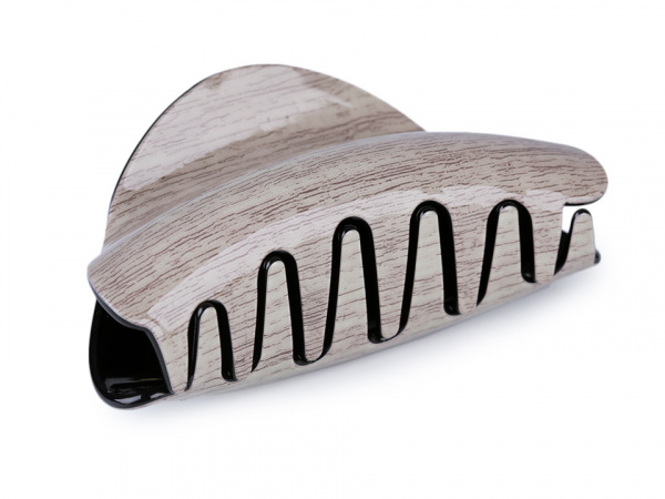 Skřipec do vlasů dekor dřevo