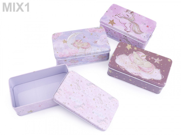 Plechová krabička jednorožec