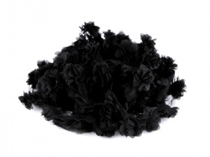 Prýmek květ na tylu šíře 40 mm