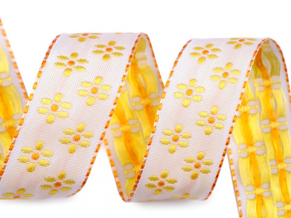 Stuha s vlascem květy šíře 25 mm