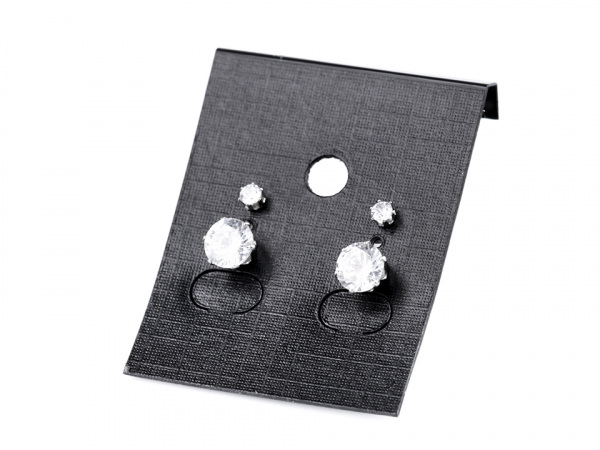 Sada náušnic 2 vel. z nerezové oceli s broušenými kamínky